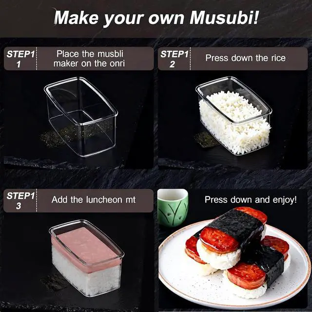 Alt view image 6 of 7 - 3PCS Clear Large Onigiri mold,Triangle Rice press Molds for Sushi, Musubi & Rice Balls Non-Stick,BPA-Free,Hawaiian Musubi Maker, Sushi Mold for Bento Boxes and Lunches