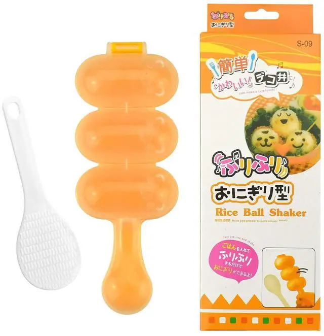Main image of Rice Ball Mold,Rice Ball Shaker, Ball Shaped Kitchen Tools DIY Lunch, Maker Mould Food Decor for Kids, Mold With a Mini Rice Scoopyellow