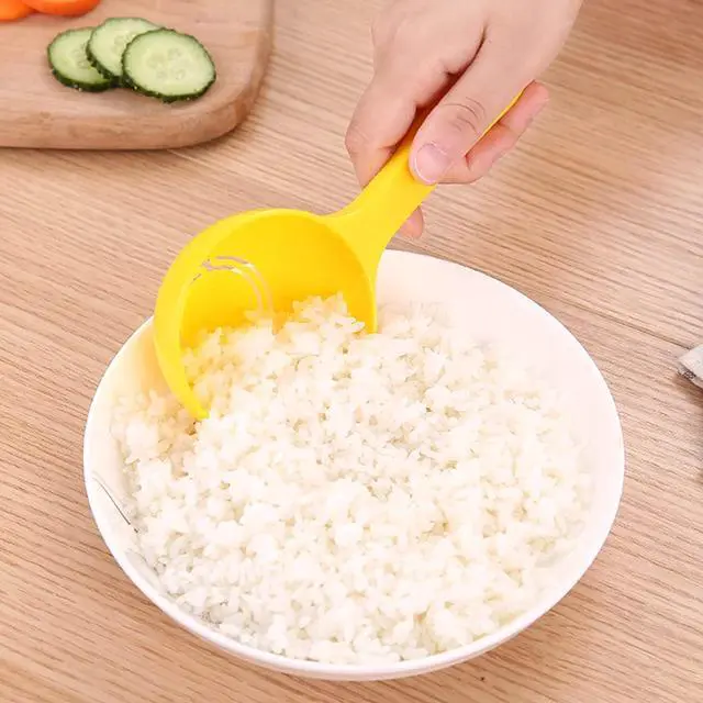 Alt view image 4 of 7 - Rice Paddle Scoop Mold For Rice Ball Making, Non-stick Sushi Mold Rice Ball Scooper Rice Spatula Kitchen Gadge Yellow for Home Kitchen Restaurant Sushi Making