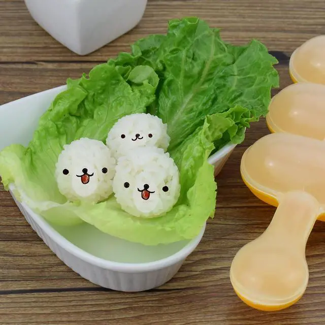 Alt view image 7 of 7 - Rice Ball Mold,Rice Ball Shaker, Ball Shaped Kitchen Tools DIY Lunch, Maker Mould Food Decor for Kids, Mold With a Mini Rice Scoopyellow