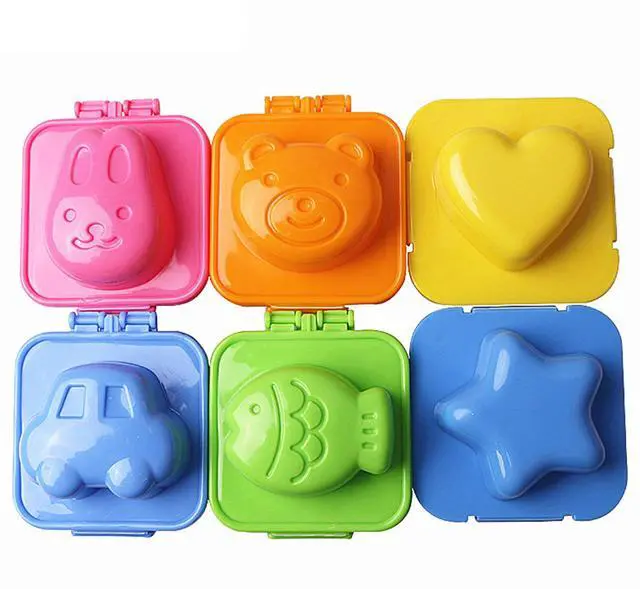 Main image of 6PCS Cartoon Cute Boil Egg Mold/Fish Car Heart Shape Egg Sushi Rice Mold Mould/Decorating Fondant Cake Tool (6 pcs)
