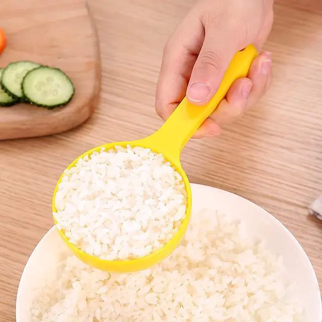 Alt view image 5 of 7 - Rice Paddle Scoop Mold For Rice Ball Making, Non-stick Sushi Mold Rice Ball Scooper Rice Spatula Kitchen Gadge Yellow for Home Kitchen Restaurant Sushi Making