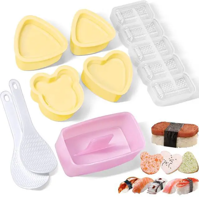 Main image of Onigiri Mold, 8 Pcs Rice Mold Musubi Maker Kit, Musubi Maker Press Mold, Classic Triangle Rice Ball Mold Maker Sushi Mold for Kid Lunch Bento, Home DIY, Standard