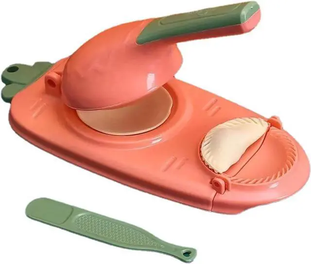 Main image of 2 In 1 Dumpling Maker Press Kitchen Empanada Maker Press Mold Manual Pastry Dumpling Wrapper Machine for Chinese Food, Empanada, Ravioli, Pierogi, Hand Pie (Pink)