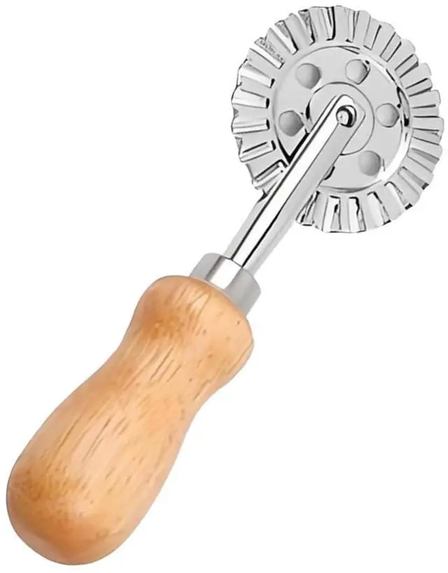 Main image of Pasta Cutter Wheel Ravioli Crimper Pizza Dough Cookie Cutting Wheel Dumpling Noodle Making Roller Durable Zinc Alloy Kitchen Tool for Baking Cooking