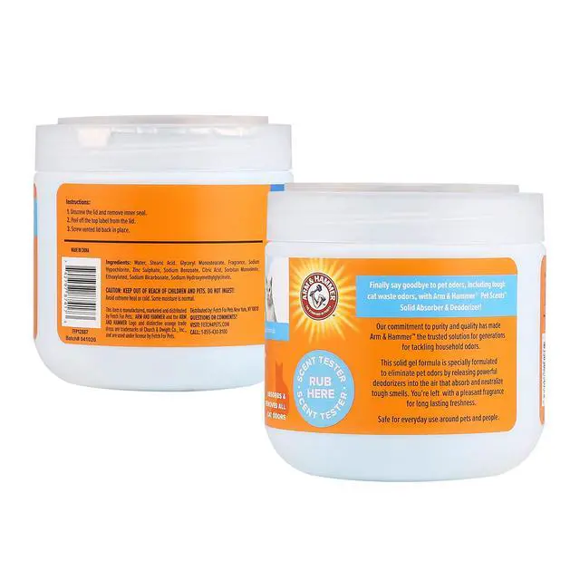 Alt view image 4 of 4 - Pet Scents Gel Odor Eliminator, Baking Soda Deodorizer for Pet Rooms, Litter Box Areas, and Indoor Spaces, Long-Lasting Solid Gel Format, Fresh Breeze Scent, 15 Oz