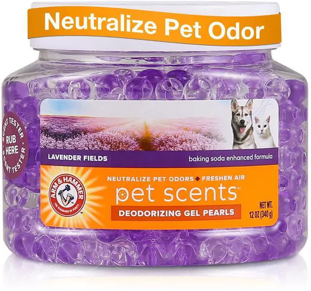Main image of for Pets Air Care Pet Scents Deodorizing Gel Beads, Pet Odor Eliminator for Rooms Closets and Small Spaces with Long Lasting Odor Control, Lavender Fields Scent, 12 oz