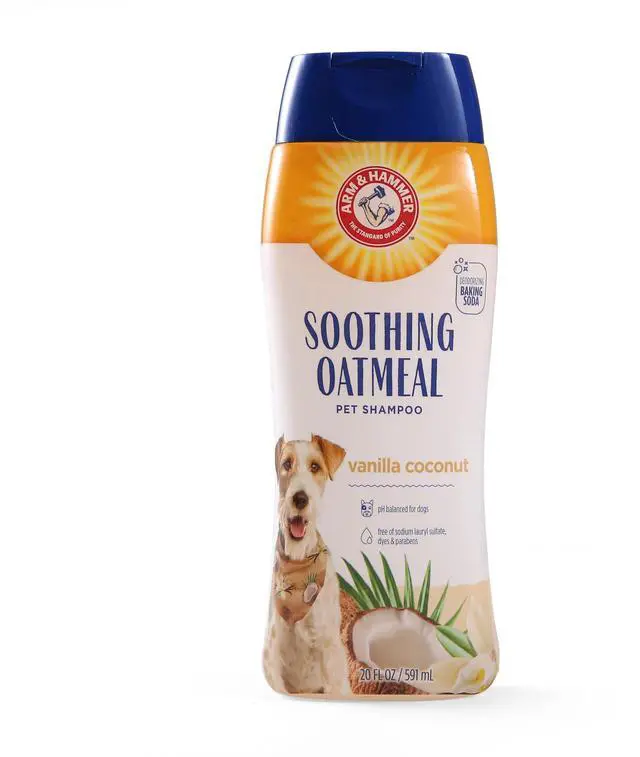 Main image of for Pets Soothing Oatmeal Dog Shampoo, Vanilla Coconut Scent, Baking Soda Odor Control, Moisturizing Shampoo for Dry Dog Skin, pH Balanced for Dogs, 20 Fl Oz