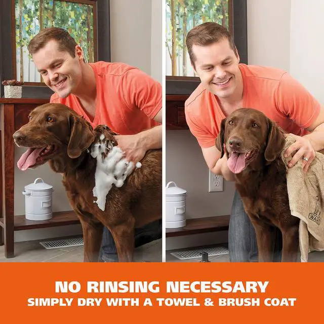 Alt view image 3 of 7 - USA Pet Friendly Waterless No Rinse Shampoo for Animals - Coconut Lime Verbena Scent Oatmeal Formula Cleans, Conditions, Detangles & Moisturizes Dogs Fur 7.1 Oz - Model 820015A