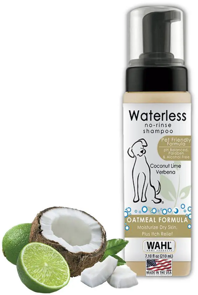 Main image of USA Pet Friendly Waterless No Rinse Shampoo for Animals - Coconut Lime Verbena Scent Oatmeal Formula Cleans, Conditions, Detangles & Moisturizes Dogs Fur 7.1 Oz - Model 820015A