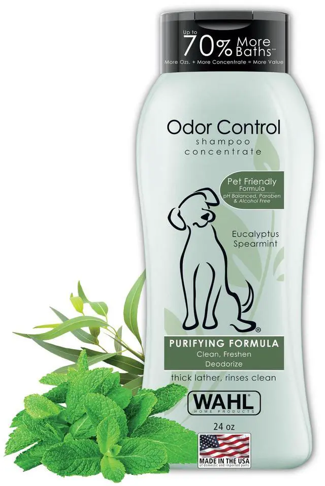 Main image of USA Odor Control Shampoo for Dogs & Pets - Eucalyptus & Spearmint Animal Deodorizer for Cleaning & Freshening 24 Oz - Model 820003A
