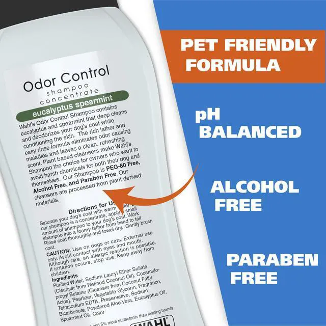 Alt view image 3 of 7 - USA Odor Control Shampoo for Dogs & Pets - Eucalyptus & Spearmint Animal Deodorizer for Cleaning & Freshening 24 Oz - Model 820003A