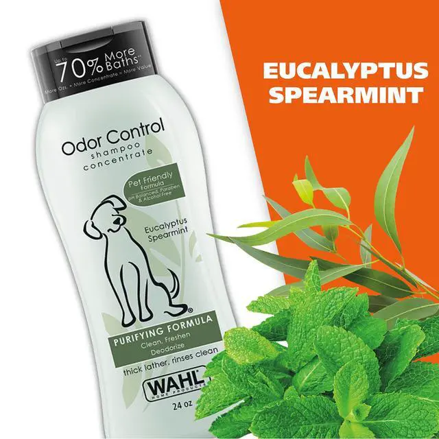 Alt view image 6 of 7 - USA Odor Control Shampoo for Dogs & Pets - Eucalyptus & Spearmint Animal Deodorizer for Cleaning & Freshening 24 Oz - Model 820003A