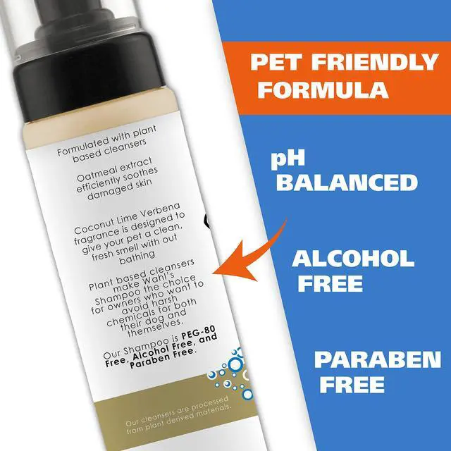 Alt view image 4 of 7 - USA Pet Friendly Waterless No Rinse Shampoo for Animals - Coconut Lime Verbena Scent Oatmeal Formula Cleans, Conditions, Detangles & Moisturizes Dogs Fur 7.1 Oz - Model 820015A