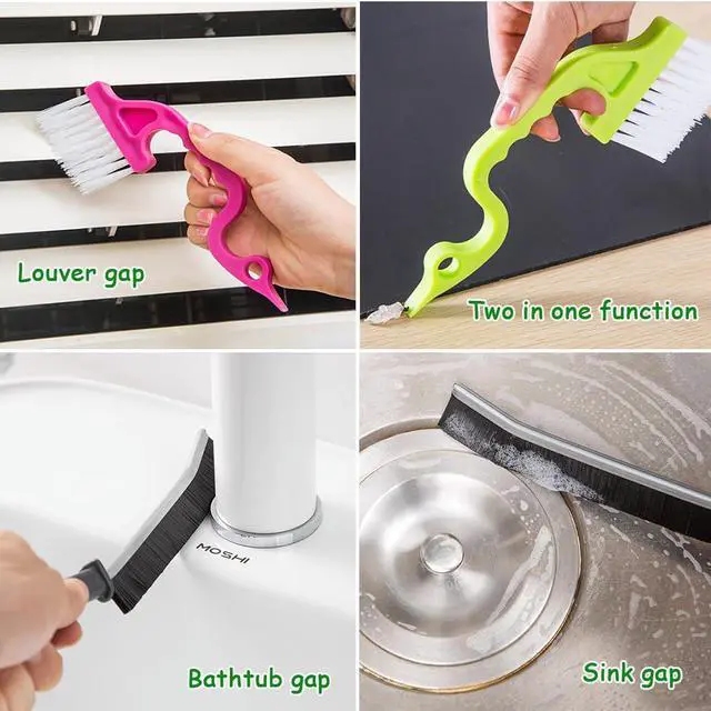 Alt view image 2 of 6 - 26Pcs Small Cleaning Brush,Crevice Cleaning Brushes Small Spaces,Gap Cleaning Tool Set,Window Groove Cleaning Brush,Crevice Cleaning Tool