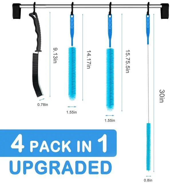 Alt view image 2 of 6 - Dryer Vent Cleaner KitRefrigerator Coil Cleaning BrushIncludes Dryer Vent Brush, lint Brush for Dryer, Drain Cleaning Brush, and Appliance Brush Set for All Your Home Cleaning Needs