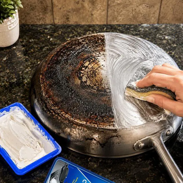 Alt view image 3 of 7 - Oven & Cookware Cleaning Paste For Glass, Appliances, Ceramics, Stovetop & Pyrex - All Purpose Kitchen Cleaner - Heavy Duty Stainless Steel Degreaser Removes Baked On Grease & Grime 150g Tub