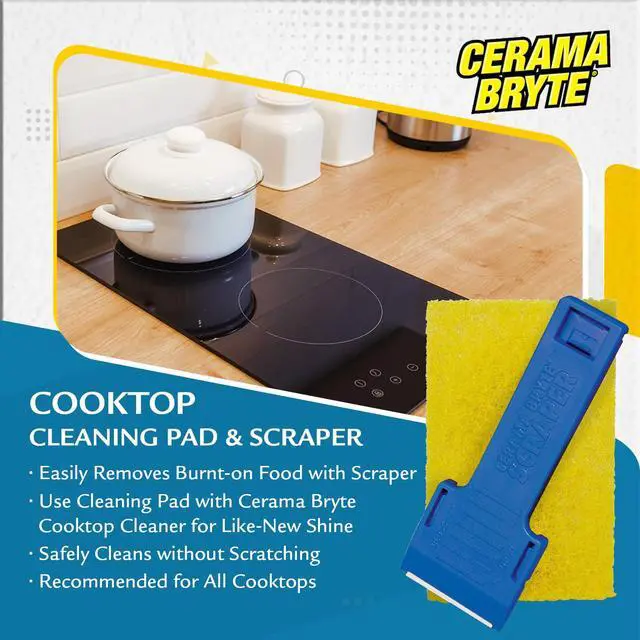Alt view image 2 of 6 - Cooktop Scraper & Pad Kit for Glass-Ceramic Surfaces