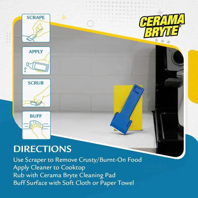 Alt view image 4 of 6 - Cooktop Scraper & Pad Kit for Glass-Ceramic Surfaces