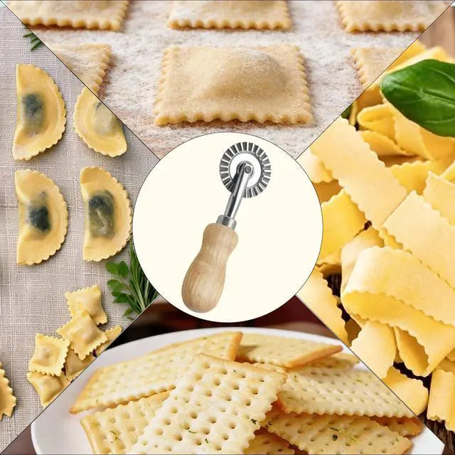 Alt view image 5 of 7 - Fluted Pastry Wheel Cutter, 1.5 Inch Pasta Cutter Wheel for Ravioli, Pie Crust & Dough, Pastry Crimper and Pasta Wheel Cutter Tool for Baking, Home Kitchen Use