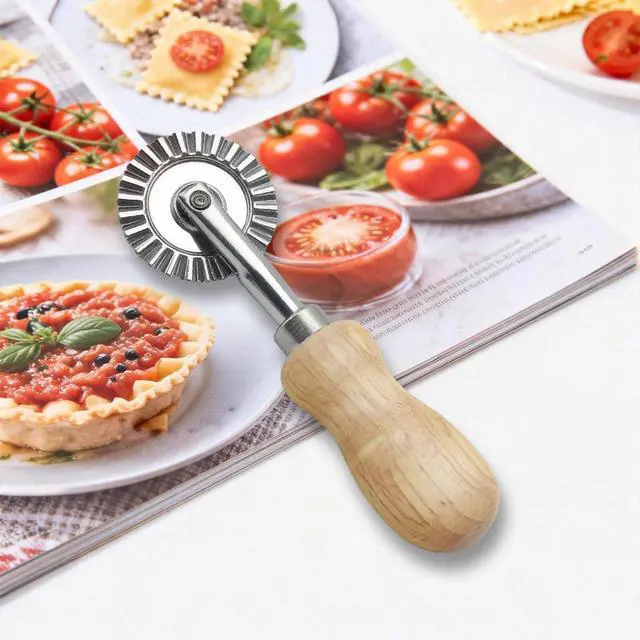 Alt view image 7 of 7 - Fluted Pastry Wheel Cutter, 1.5 Inch Pasta Cutter Wheel for Ravioli, Pie Crust & Dough, Pastry Crimper and Pasta Wheel Cutter Tool for Baking, Home Kitchen Use