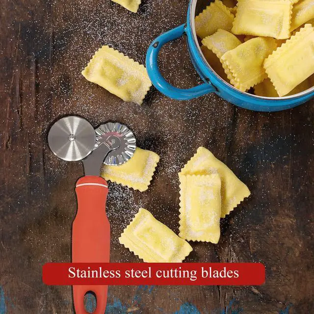 Alt view image 3 of 5 - Grip-EZ Pastry, Red Ravioli Wheel