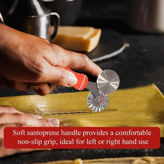 Alt view image 5 of 5 - Grip-EZ Pastry, Red Ravioli Wheel