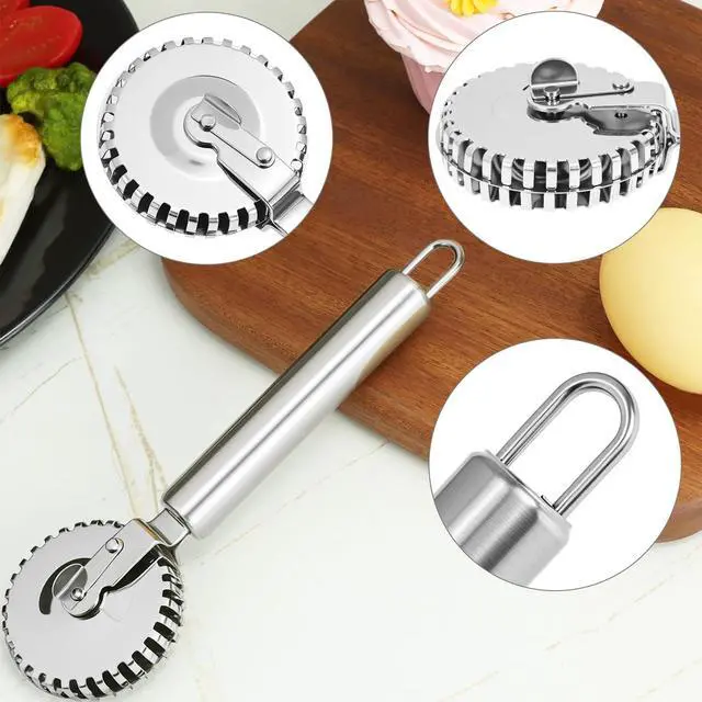 Alt view image 6 of 7 - Ravioli Cutter, 430 Stainless Steel Pasta and Pastry Tool with Ergonomic Handle, Dishwasher Safe for Effortless Cutting, Sealing, and Crimping