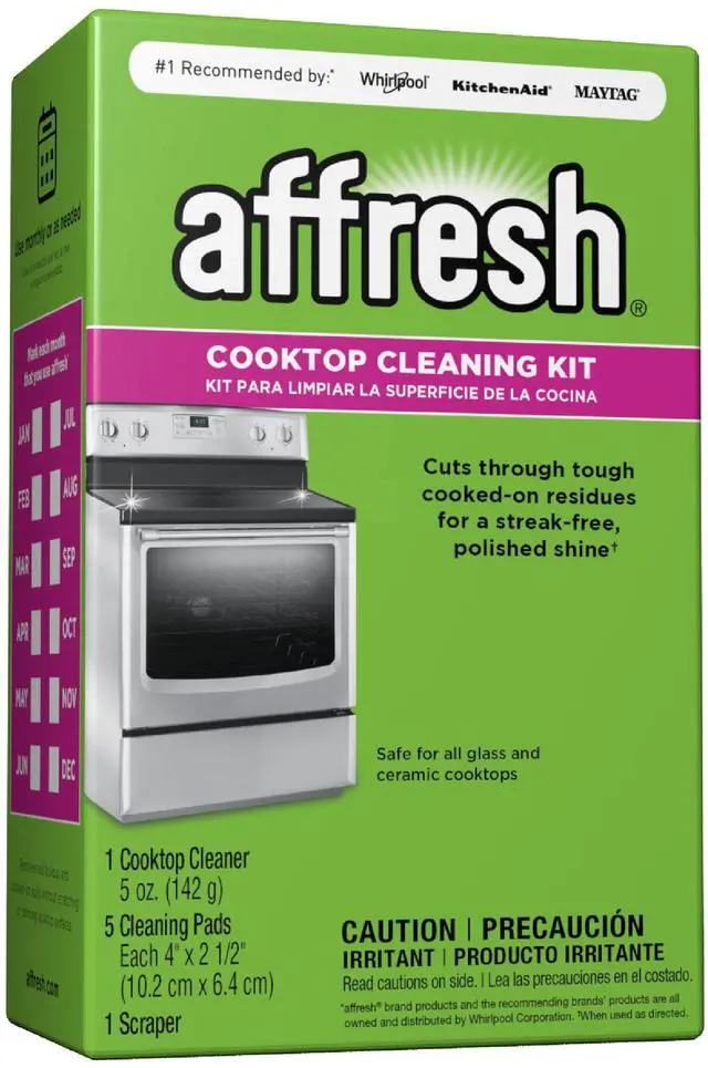 Main image of Cooktop Cleaning Kit, Safe for Glass & Ceramic Cooktops, Includes 5 oz cleaner, 5 pads, 1 scraper