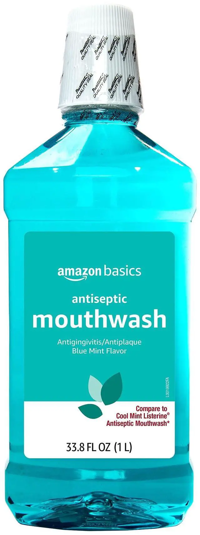 Main image of Antiseptic Mouthwash, Blue Mint, Fights Bad Breath, Plaque and Gingivitis, 1 Liter, 33.8 Fl Oz, 1-Pack (Previously Solimo)