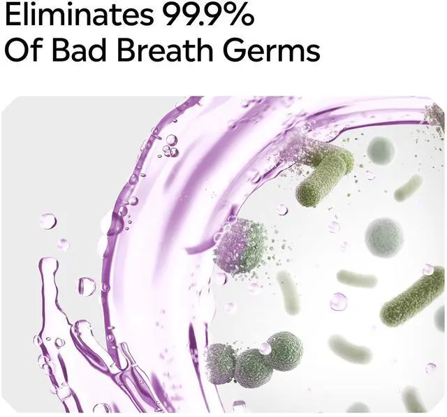 Alt view image 6 of 7 - Mouthwash Total Care Mild Mint, Alcohol Free Mouthwash for Adults, Fluoride Mouth Rinse, Non Alcohol Anticavity Oral Rinse, Kills 99.9% of Bad Breath Germs, 500 mL
