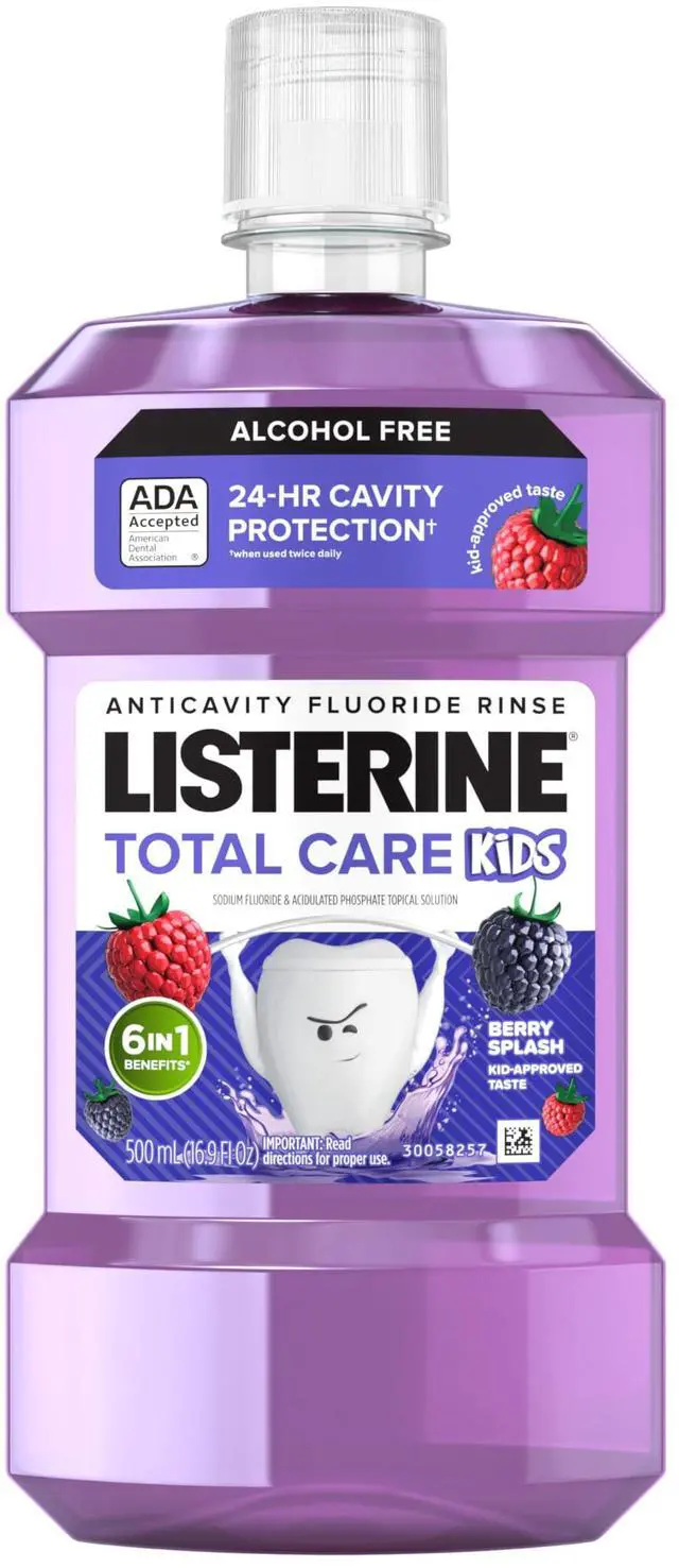 Main image of Total Care Kids Mouthwash, ADA Accepted, Alcohol-Free Anticavity Fluoride Mouthwash, Children's Mouthwash for Cavity Protection and Fresh Breath, Berry Flavor, 500 mL