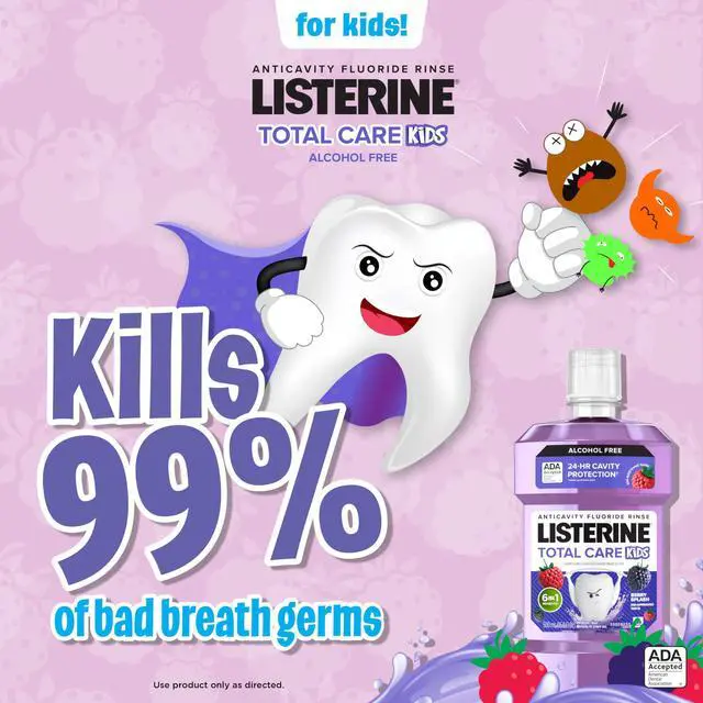 Alt view image 5 of 7 - Total Care Kids Mouthwash, ADA Accepted, Alcohol-Free Anticavity Fluoride Mouthwash, Children's Mouthwash for Cavity Protection and Fresh Breath, Berry Flavor, 500 mL