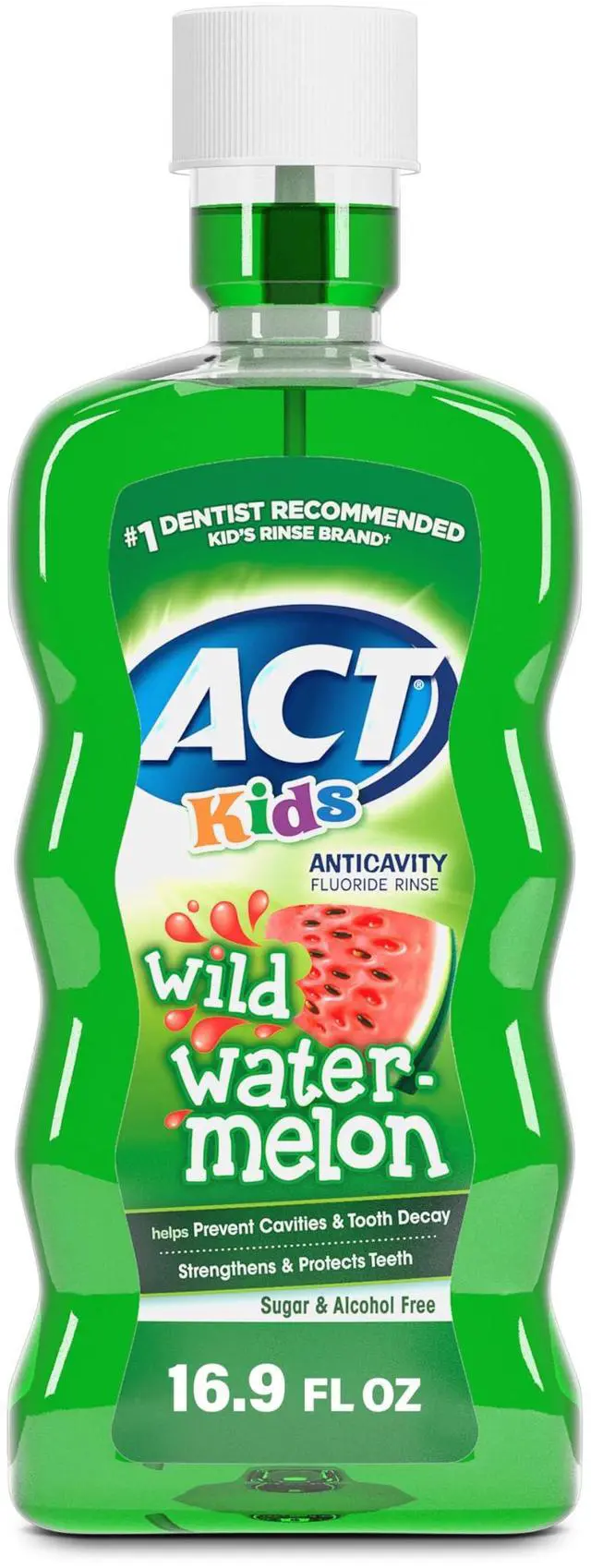 Main image of Kids Anticavity Fluoride Rinse Wild Watermelon 16.9 fl. oz. Accurate Dosing Cup, Alcohol Free