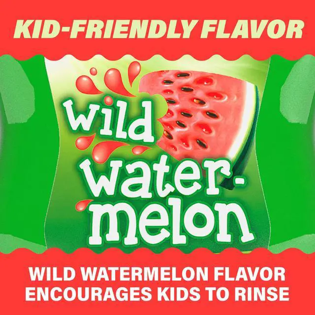 Alt view image 4 of 6 - Kids Anticavity Fluoride Rinse Wild Watermelon 16.9 fl. oz. Accurate Dosing Cup, Alcohol Free
