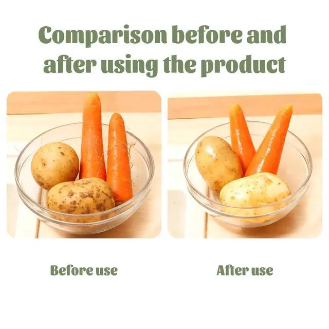 Alt view image 5 of 7 - Vegetable Brush Scrubber for Food,2-in-1 Veggie Wash Brush with Peeler and Detachable Design