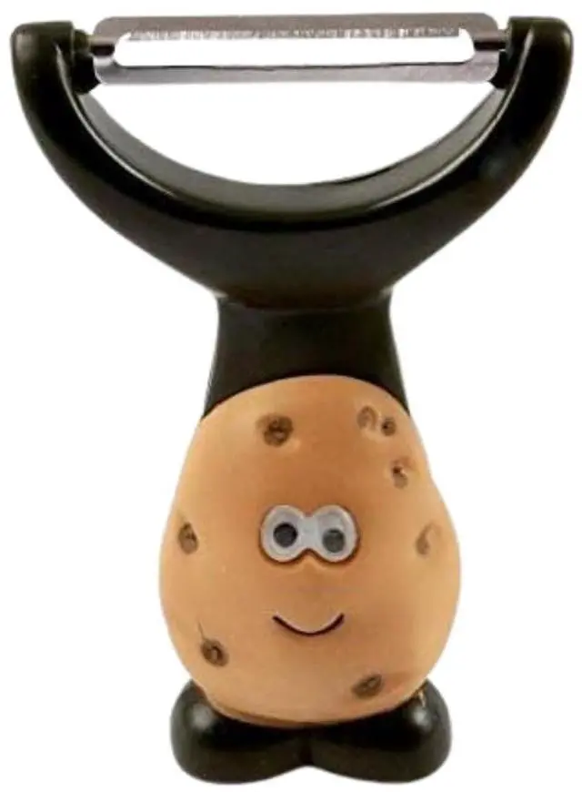 Main image of Mr Potato Y-Shaped Peeler, Cute Kitchen Gadget for Vegetables and Fruit, Create Long Wide Veggie Pasta Strands, Stainless Steel Blade