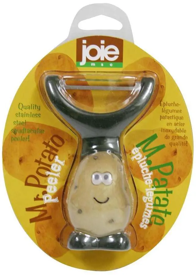 Alt view image 2 of 3 - Mr Potato Y-Shaped Peeler, Cute Kitchen Gadget for Vegetables and Fruit, Create Long Wide Veggie Pasta Strands, Stainless Steel Blade