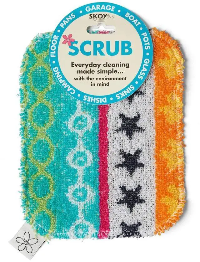 Main image of Scrub, 1-piece Reusable, Non-Scratching Dish Scrubber for Kitchen and Household Cleaning, Planet-Friendly, Dishwasher Safe Soft Scrub, Assorted Colors and Designs
