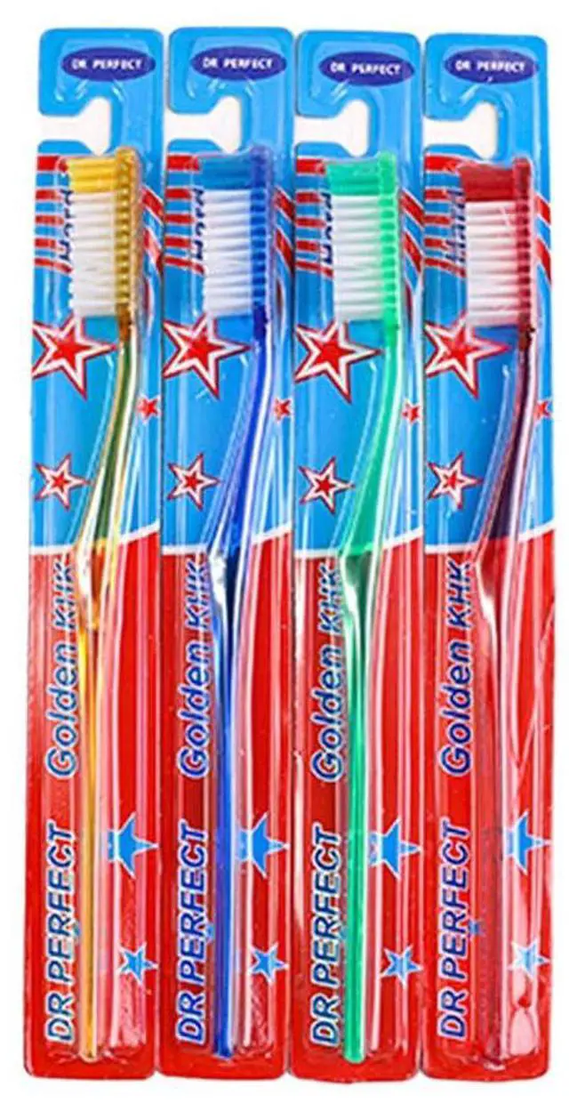 Main image of Adult Smokers Toothbrushes Firm Toothbrush Super Hard Bristles for Teeth Whitening Pack of 4