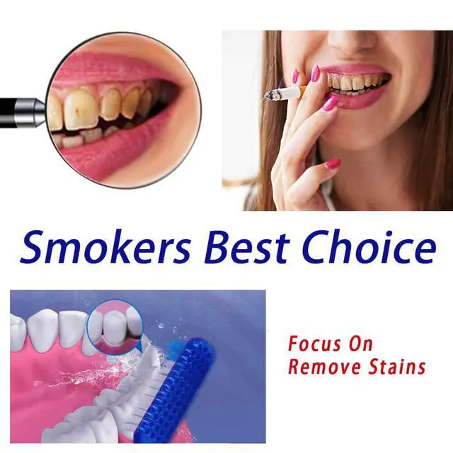 Alt view image 2 of 7 - Adult Smokers Toothbrushes Firm Toothbrush Super Hard Bristles for Teeth Whitening Pack of 4