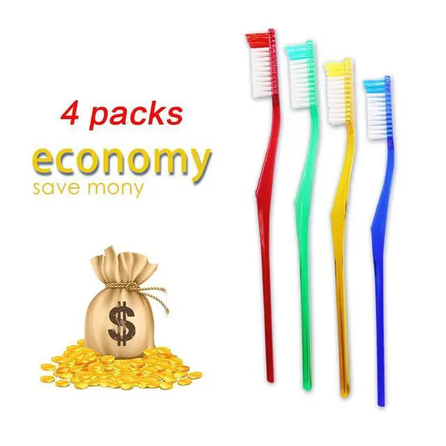 Alt view image 5 of 7 - Adult Smokers Toothbrushes Firm Toothbrush Super Hard Bristles for Teeth Whitening Pack of 4