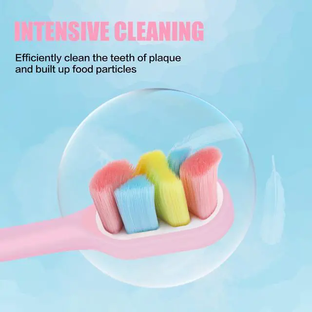 Alt view image 2 of 6 - 6 Count Extra Soft Toothbrushes | Periodontist-Designed Tapered Bristles for Sensitive Teeth and Receding Gums | Plaque Remover Toothbrushes in Bucket Packaging - Colors May Vary