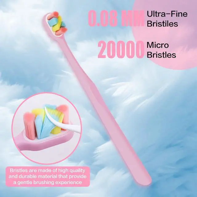 Alt view image 3 of 6 - 6 Count Extra Soft Toothbrushes | Periodontist-Designed Tapered Bristles for Sensitive Teeth and Receding Gums | Plaque Remover Toothbrushes in Bucket Packaging - Colors May Vary