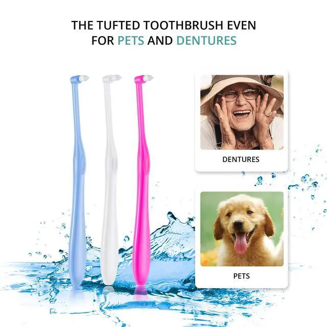 Alt view image 3 of 7 - 6 Pieces Tuft Toothbrush Tufted End-tuft Soft Trim Single Compact Interdental for Detail Cleaning Tapered Brush(Tapered Brush)