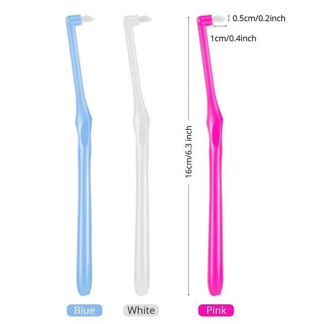 Alt view image 5 of 7 - 6 Pieces Tuft Toothbrush Tufted End-tuft Soft Trim Single Compact Interdental for Detail Cleaning Tapered Brush(Tapered Brush)