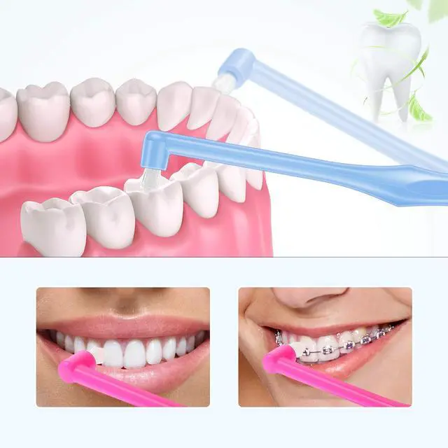 Alt view image 6 of 7 - 6 Pieces Tuft Toothbrush Tufted End-tuft Soft Trim Single Compact Interdental for Detail Cleaning Tapered Brush(Tapered Brush)