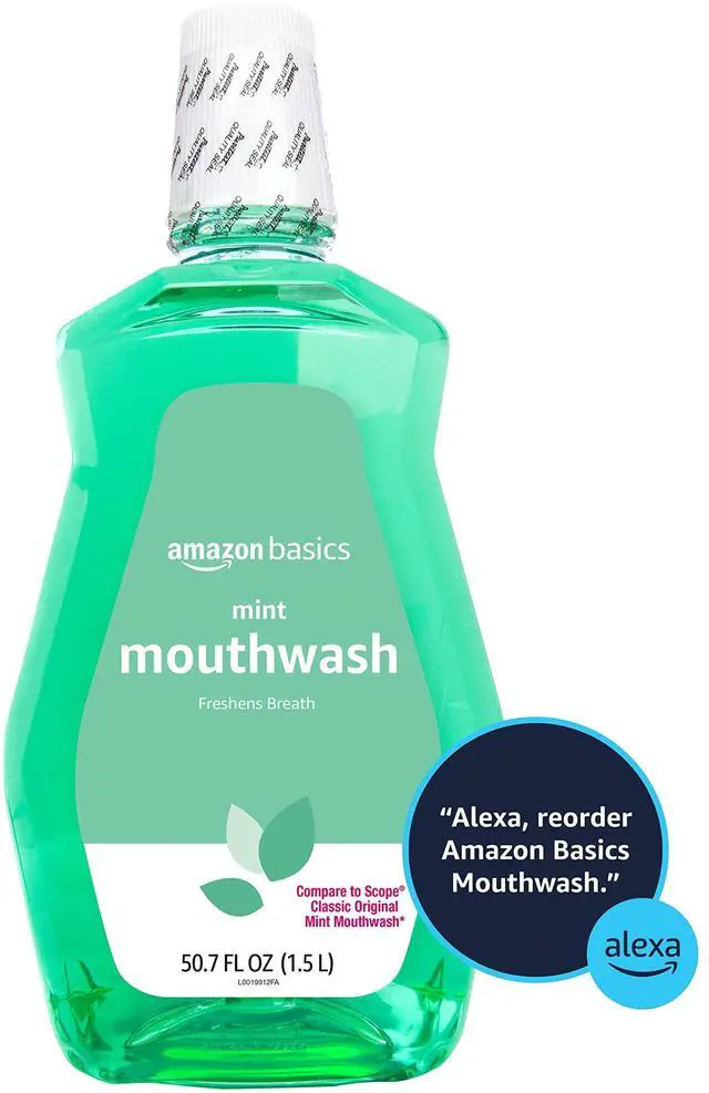 Alt view image 2 of 2 - Fresh Breath Mouthwash for Bad Breath, Refreshing Mint, Clean Feeling, 50.7 Ounce (Pack of 1), (Previously Solimo)
