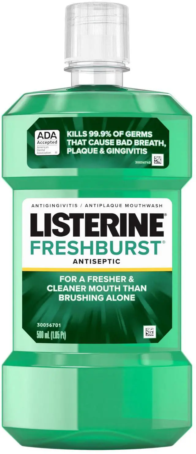 Main image of Freshburst Antiseptic Mouthwash for Bad Breath, Kills 99% of Germs That Cause Bad Breath & Fight Plaque & Gingivitis, ADA Accepted Mouthwash, Spearmint, 500 mL