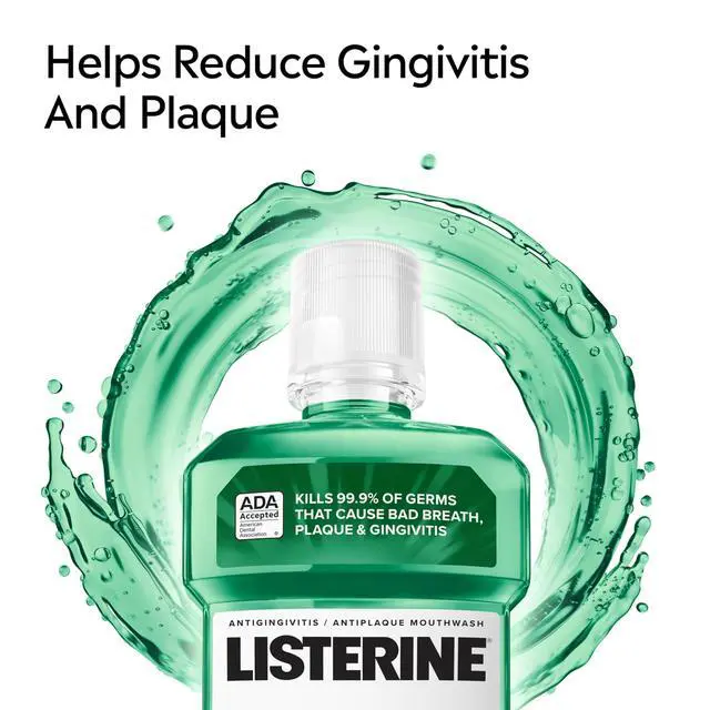 Alt view image 4 of 7 - Freshburst Antiseptic Mouthwash for Bad Breath, Kills 99% of Germs That Cause Bad Breath & Fight Plaque & Gingivitis, ADA Accepted Mouthwash, Spearmint, 500 mL
